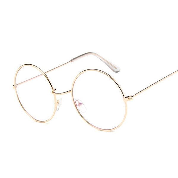 circular gold frame glasses