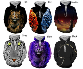 3D hoodies, womens hoodie, unisex, Leopard