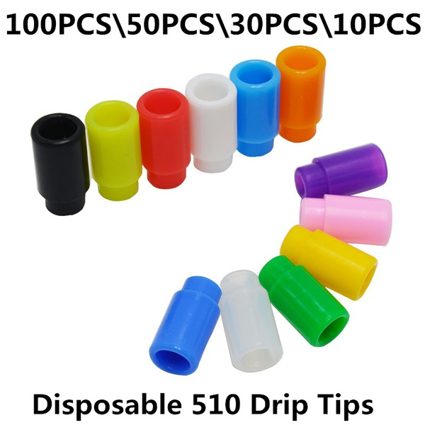 50Pcs 30Pcs 10Pcs 5Pcs Disposable 510 Drip Tips More Colours Soft