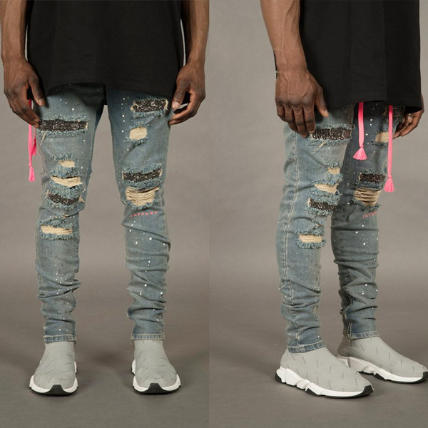 Style Design Slim Pants Hip Hop Jeans 