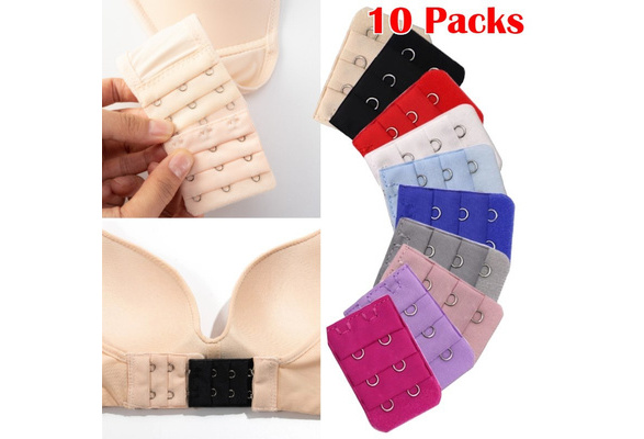 6-Pack Adjustable Bra Buckle Extenders – Comfortable 4 Hooks Bra Extension  Underwear Straps for a Perfect Fit TIKA