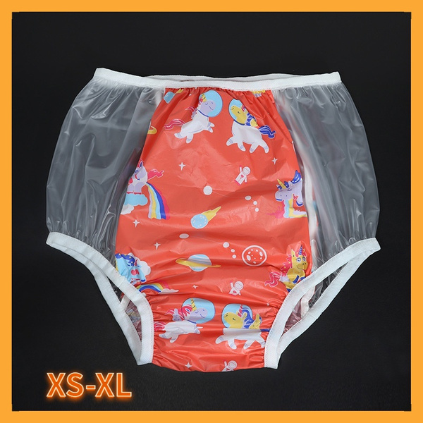 PVC Waterproof Plastic Pants Adult Baby ABDL Diaper Role Play