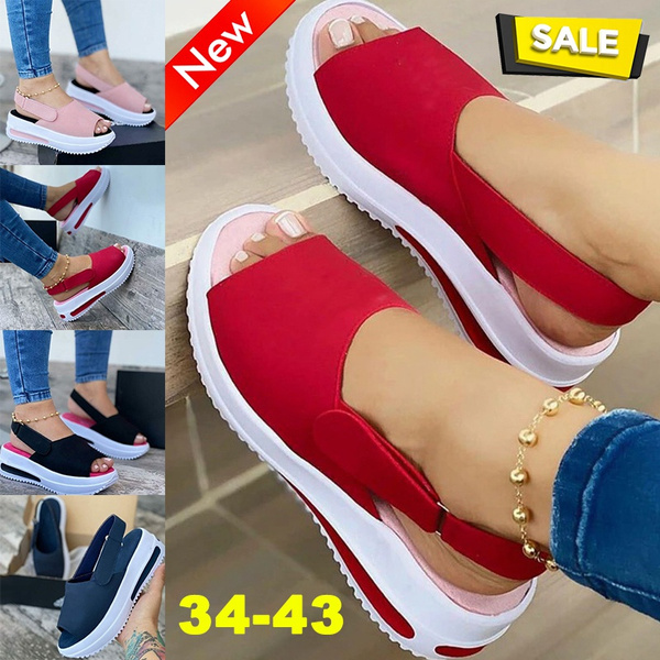 rubber sole wedge shoes