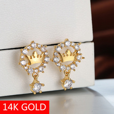 Fashion, gold stud earrings for women, Stud, gold