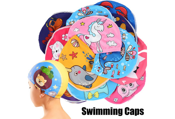 2-5Years Boys and Girls Swimming Caps Kids Beach Swim Hats Cartoon Swimming Xu48 