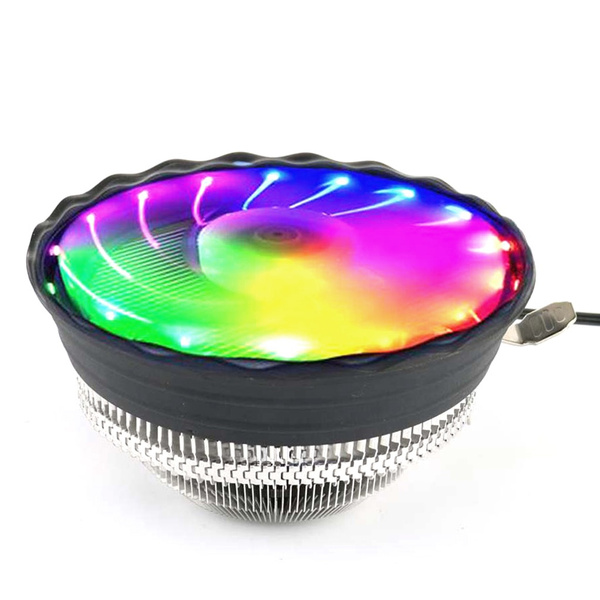 CPU Cooler Radiator Low Noise RGB Glowing Cooling Fan for Desktop ...
