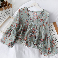 blouse, Fashion, Floral print, Necks
