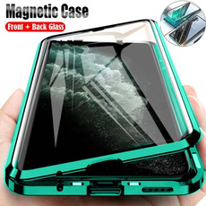 360 Magnetic Adsorption Case with Tempered Glass Full Screen Protector Cover  for Samsung Galaxy S21/ S21 Ultra /S20 Plus/Note20 Ultra S10 Plus S9 Plus S8 A12 A32 A42 A52 A72 A01 A11 A31 A41 A51 A71 iphone12 Promax  IPhone 11 Pro Max X XR XS Max 7 8 Plus   Huawei P40 P40Pro Redmi