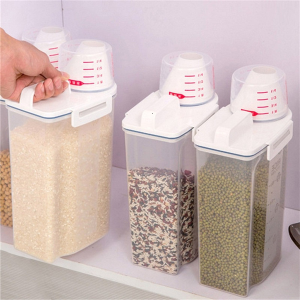 Cereal Storage Container with Measuring Cup Kitchen Storage