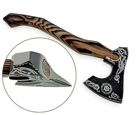 Steel, handmadeaxeknife, Gifts, leather