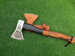 handmadeaxeknife, leather, Etsy, axe