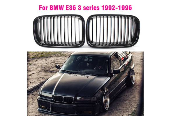 Black Grille ABS Front Replacement Hood Kidney Grill For BMW
