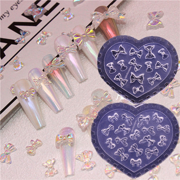 Udiyo Nail Mold Heart-Shaped 3D Patterns Silicone Nail Art Silicone Mold DIY Craft Decoration Tools for Salon