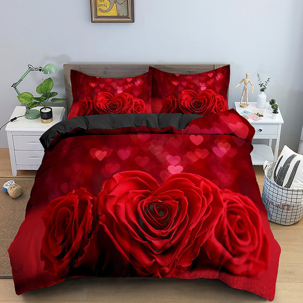 3D Duvet Covers Rose Flower Bedding Set Floral Comforter Bedding Sets  Bedclothes Bed Linen(No Bed Sheet) Duvet Cover Queen | Wish