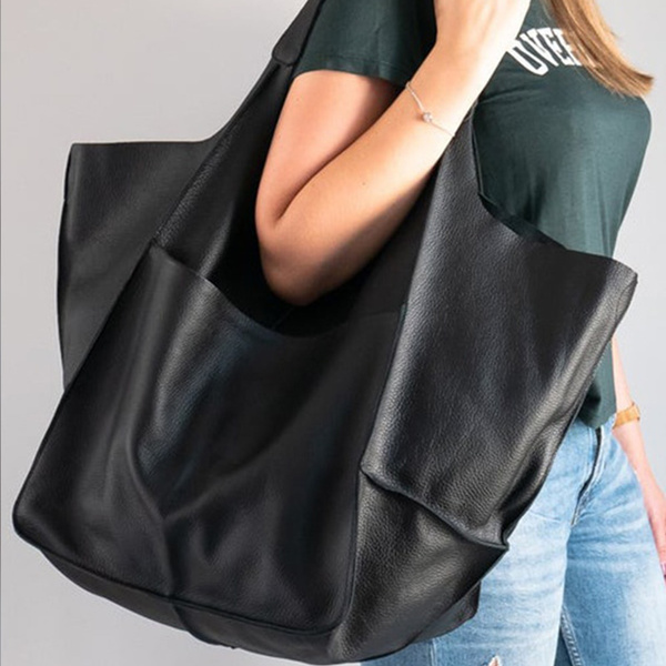 Women Solid Color Leather Handbags Shoulder Bag Luxury Designer