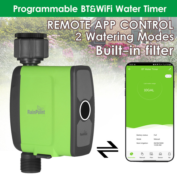 Programmable Bt Wifi Water Timer Hose Faucet Timer Outdoor Battery Operated  Water Flow Meter Automatic Watering Sprinkler System