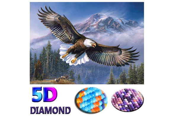 Eagle DIY 5D Diamond Painting Full Home Decor Wall Art Handmade Resin DIY 3D  Diamond Embroidery Cross Stitch Needlework Picture of Rhinestones Diamond  Mosaic Painting Kits