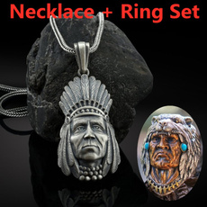 ringsformen, Head, necklaces for men, wolfheadring