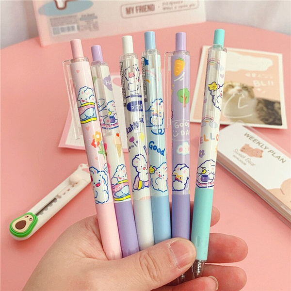 Buy 6pcs Set Gel Pen Planner Pens Kawaii Stationary Cute Pens