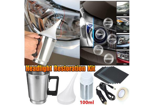 Car Headlight Lens Restoration Kit Headlamp Lens Restore Polishing Cleaning  Tools