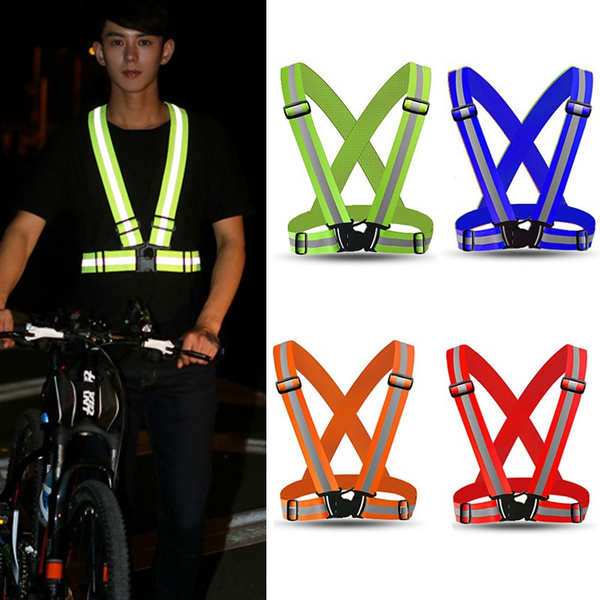 Reflective Vest running for Running Sports sports vest men High Visibility  Belt reflective Safety sports vest Security outdoor sports cycling automo  Men ropaciclismo Outdoor sport men sport vest Workwear Women run Night