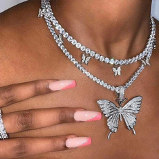 butterfly, Chain Necklace, Bling, Jewelry
