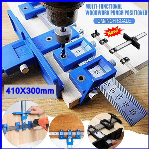 Hole Punch Jig Tool Center Drill Bit Guide Hardware Locator