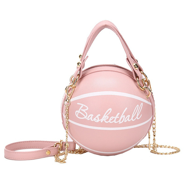 Basketball Shaped Handbags Purse Tote Round Shoulder Messenger Cross Body  PU Bag Adjustable Strap for Women Girls - Walmart.com