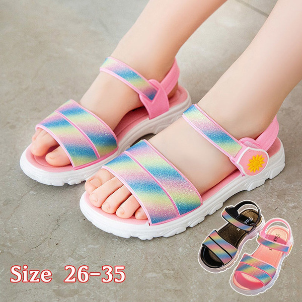 Amazon.com: Infant Boys Girls Open Toe Rainbow Shoes First Walkers Shoes  Summer Toddler Flat Sandals Softball Sandals for Girls (Black, 3-6 Months)  : Clothing, Shoes & Jewelry