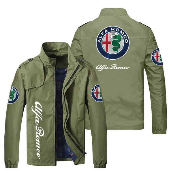 2021 Nwe Men's Fashion Alfa Romeo Flight Jackets Men's Classic Thick ...