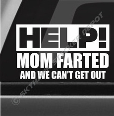 Car Sticker, help, Gifts, Funny