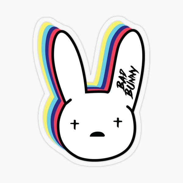 bad bunny , funny sticker  Sticker for Sale by Kiara3000