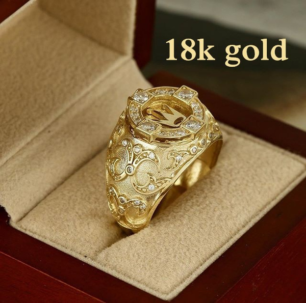 Mens big deals gold rings