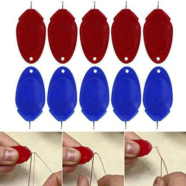 10 Needle Threader for Hand Sewing Needle Threader 10/20 Pieces Plastic Wire Loop DIY Simple Needle Threader Hand Machine Sewing Tool for Sewing Crafting 