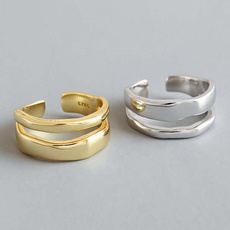 Sterling, Adjustable, wedding ring, Lines