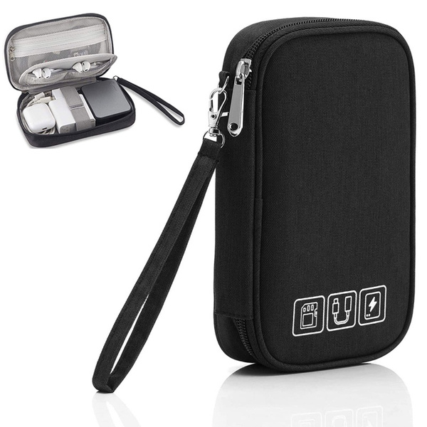 Electronic Organizer, Small Travel Cable Organizer Bag Pouch Portable  Electronic Phone Accessories Storage Multifunction Case for Airpods,Cable,  Cord, Charger, Hard Drive, Earphone, USB,SD Card