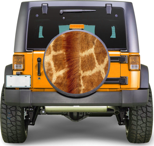 Print Giraffe Sticker Full Color Spare Tire Cover Decal, Sticker Wheel