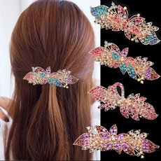 butterfly, Flowers, colorfulspringhairclip, headwear