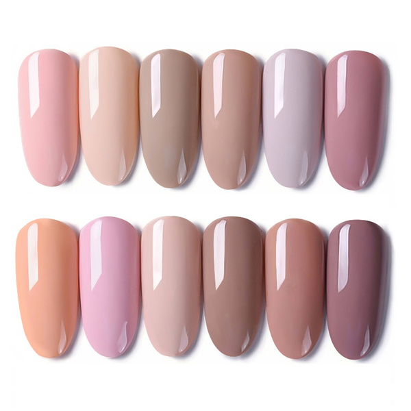 152 Colors 7ml Matte Top Nude Color UV Nail Gel Hybrid Varnish Polish ...