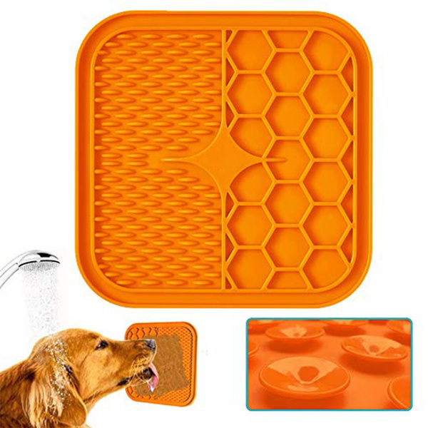 Dog Lick Mat Pet Slow Treat Dispensing Mat Fun Alternative to Slow Feeder  Dog Bowls Calming Mat for Dog Anxiety Relief Dog Lick Pad with Suction  Perfect for Bathing,Grooming,and Training.