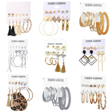 boho, Hoop Earring, Jewelry, gold