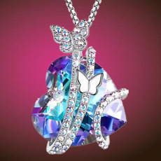 Sterling, butterfly, Crystal, Fashion