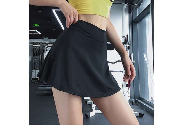 Women's Sports Short Skirt Pleated Yoga Short Skirt Fitness Sports Pants  Breathable Sports Anti Exposure Skirt Gym Sportswear