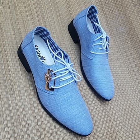 HLDJ Mens Pointed Casual Business Shoes Lace-Up India