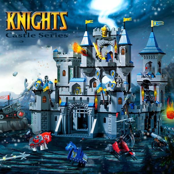 New MOC Lion king Castle Knights Building Blocks DIY Creative Military war Siege Games bricks Toys for Kids Christmas Gifts