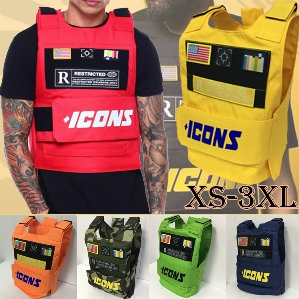 2021 Hiphop Style Icon ICONS Vest Tactical Military Vest Men's