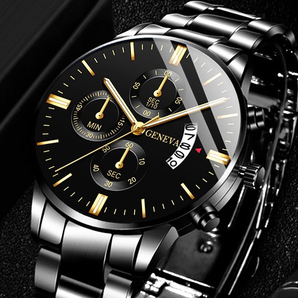 Fashion Mens Watches Luxury Stainless Steel Quartz Watch Men Business Casual Calendar Watches for Men Clock Montre Homme