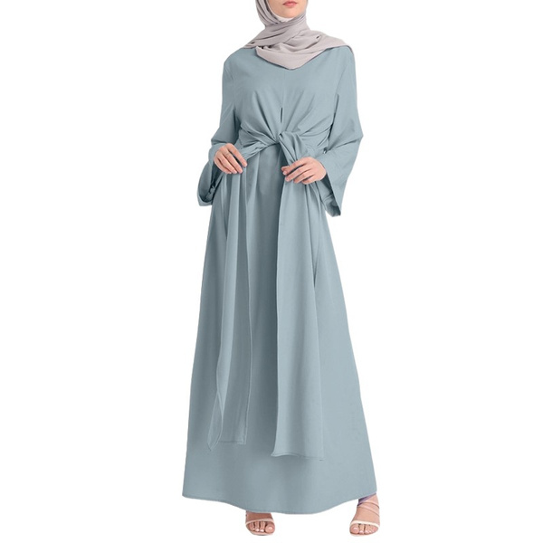 Summer Satin Abaya Hijab Muslim Wrap Dress Eid Mubarak African Dresses for  Women Dubai Abayas Turkey Islamic Modest Kaftan Robe - AliExpress