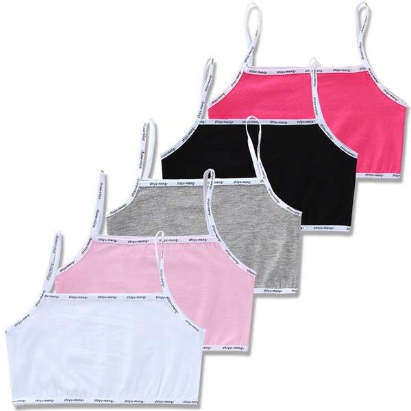 5pcs/lot Girls Bra 8-16 Years Cotton Teens Teenage Underwear Summer Kids  Vest GEN