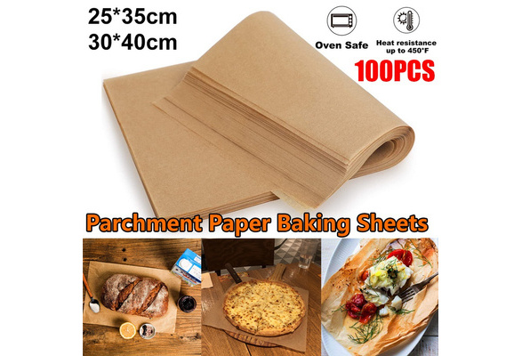  Parchment Paper Baking Sheets by Baker's Signature  Precut  Non-Stick & Unbleached - Will Not Curl or Burn - Non-Toxic & Comes in  Convenient Packaging - 12x16 Inch Pack of 120